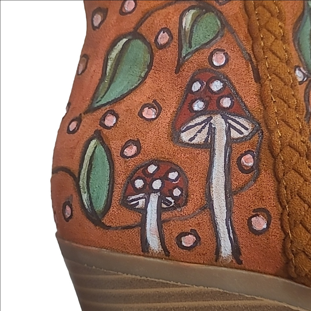 Hand Painted Womens s7 Bohemian Art To Wear Cottagecore Autumn Fairy - Picture 10 of 14